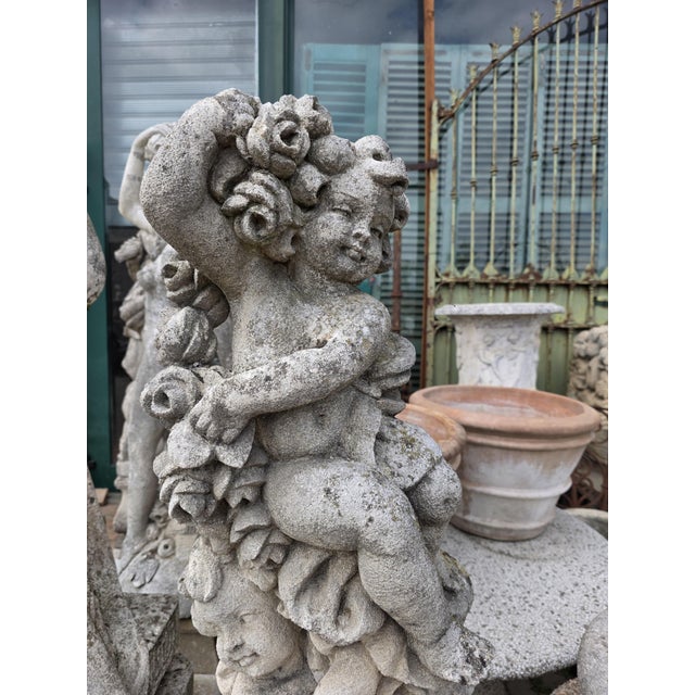 Putti Group in Vicenza Stone, 1920s For Sale - Image 4 of 6
