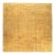 Galerie Shabab Collection Gold Early 20th Century Handmade Turkish Oushak Large Square Room Size Carpet For Sale