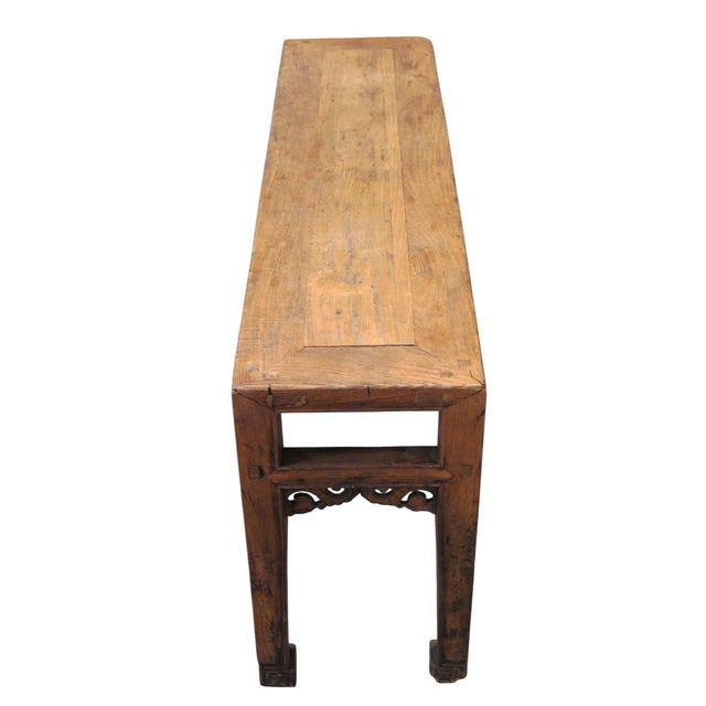 Vintage Countryside Wood Bench For Sale - Image 4 of 7