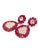 Natural Ruby & White Sapphire "Bochic" Earrings Set In 18K Gold & Silver For Sale - Image 4 of 7