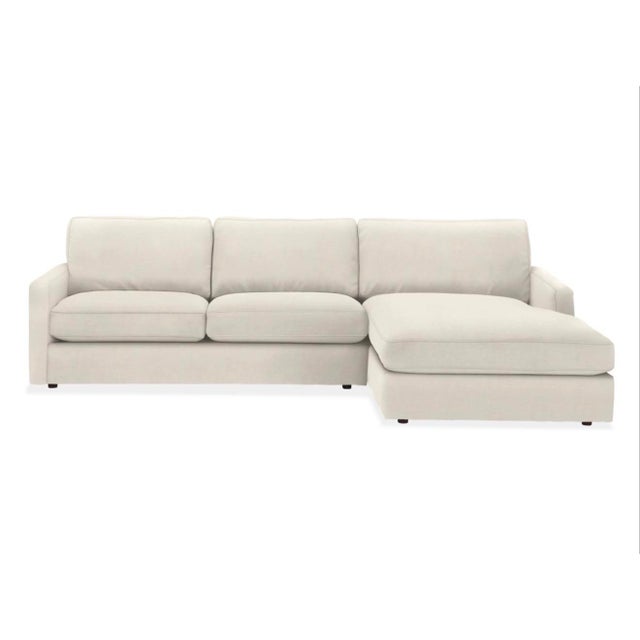2020s Ivory Linger Sectional With Chaise - Room & Board For Sale - Image 5 of 8