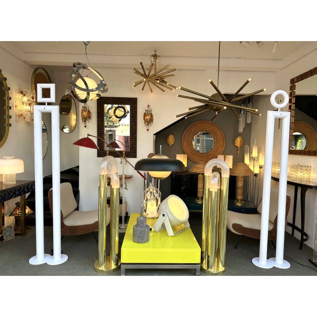 Pair of Metal Floor Lamps Boy and Girl by Remo Buti for Neofos. Italy, 1980s For Sale - Image 12 of 12