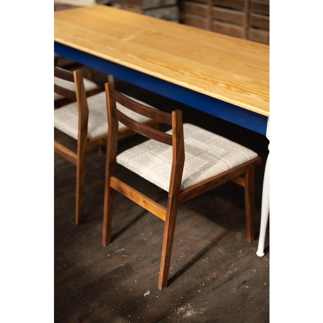 Brown Pine Farm Table With Turned Legs by Alabama Sawyer For Sale - Image 8 of 10