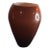 1980s Hand Blown Brown Ombre Encased Glass Vase For Sale
