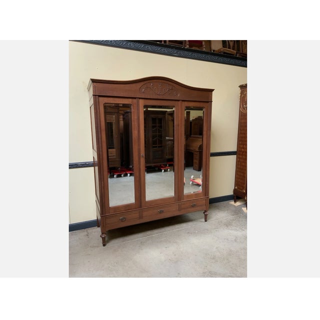 Antique Art Nouveau Wardrobe, 1910 For Sale - Image 9 of 9