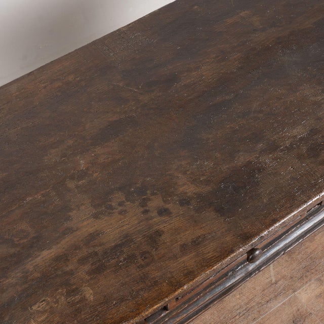 Late 18th Century Late 18th Century Spanish Oak Three Drawer Console Table For Sale - Image 5 of 18
