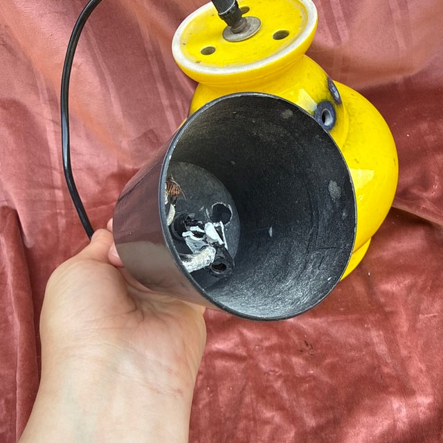 Vintage Yellow Ceramic Pendant Light, 1970s For Sale - Image 9 of 17