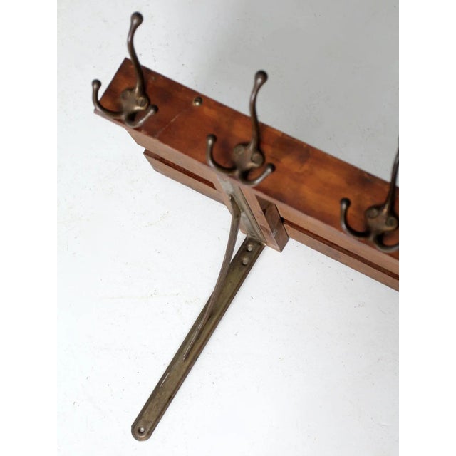 Vintage Coat Rack Wall Shelf For Sale - Image 11 of 13