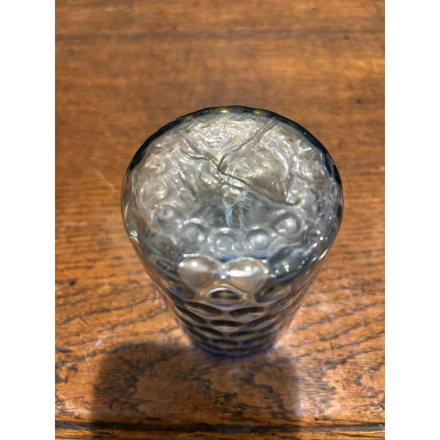 19th Century 19th Century Victorian Bluerina Glass Inverted Thumbprint Tumbler For Sale - Image 5 of 10