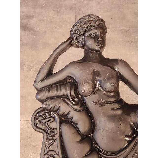 Black Vintage Mid-Century Cast Iron Wall Sculpture - Venus Victorious "Victrix" For Sale - Image 8 of 8