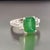 2010s Natural Emerald Sapphire Ring 6.25 14k White Gold 3.49 TCW Certified For Sale - Image 5 of 14