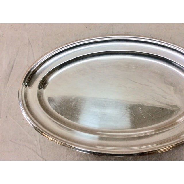 Early 20th Century Early 20th Century French Hotel Silver Silverplate Serving Platter For Sale - Image 5 of 10