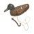 An authentic vintage working duck decoy featuring a hand-carved wooden head, genuine cork body construction, and its...
