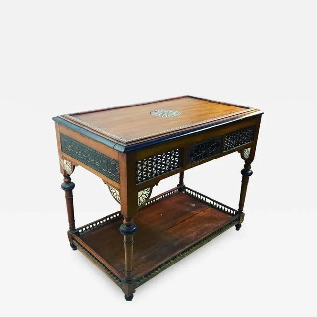 1920s Moorish Wood Center Table For Sale - Image 9 of 9