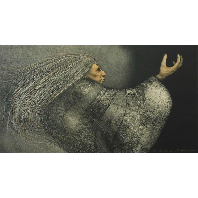 "Invocation" by Frank Howell Unframed Original Limited Edition Hand Colored Lithograph Hand signed & titled & numbered by...