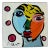 Original Abstract Portrait Painting by Peter Keil For Sale