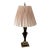 Vintage Original Rembrandt Masterpiece Brass & Metal Table Lamp, Pleated Shade For Sale
