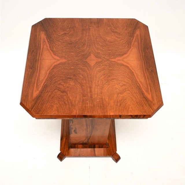1930s Art Deco Figured Walnut Occasional Side Table, 1930 For Sale - Image 5 of 9