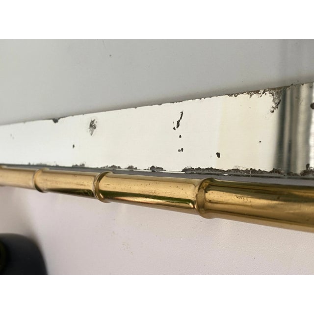 Gold Color Brass Platter with Faux Bamboo Structure, France, 1970s For Sale - Image 6 of 10