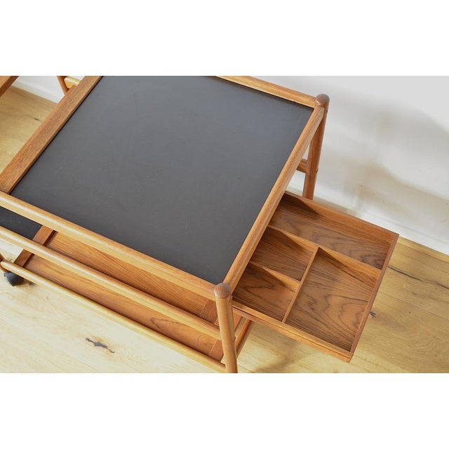 Scandinavian Teak Serving Cart from Dyrlund, 1970s For Sale - Image 11 of 18