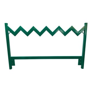 King Size Bruce Chaban Memphis Style Green Headboard For Sale