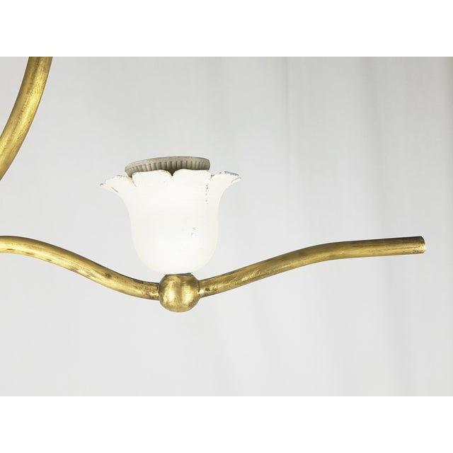 Mid-Century Modern Italian Sconces in White Metal and Brass, Set of 2 For Sale - Image 14 of 18