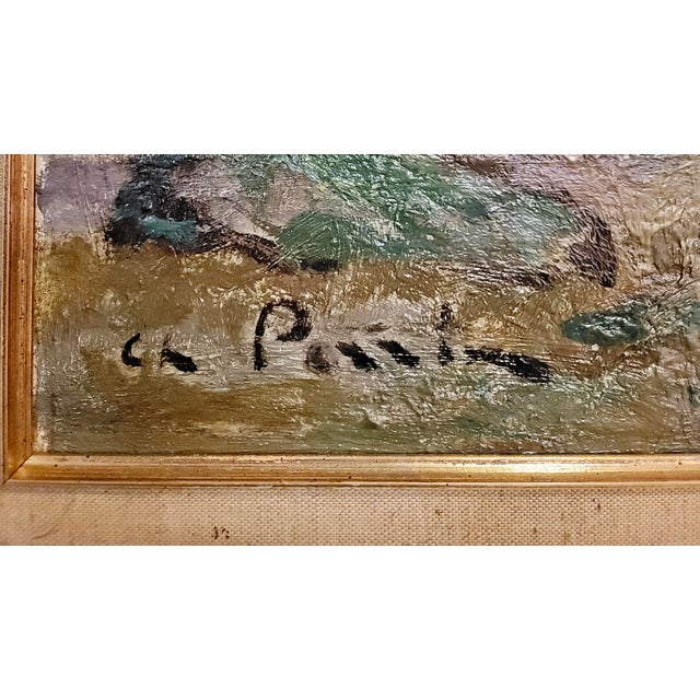 Wood Charles Perrin-Wild Boar Hunting With Dogs -1920s Sporting Oil Painting For Sale - Image 7 of 9