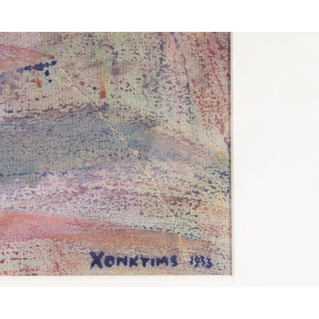 Paint 1933 Abstract Watercolor Painting by Harry Knox Smith For Sale - Image 7 of 9