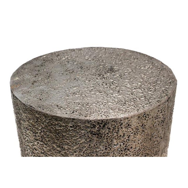 Side Table Silver and Black Modern For Sale - Image 6 of 10