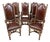 Carved Oak High Back Chairs, 1900, Set of 8 For Sale