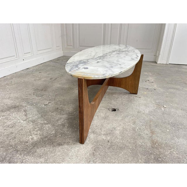 Postmodern Marble Coffee Table by Hugues Poignant, 1960 For Sale - Image 3 of 9