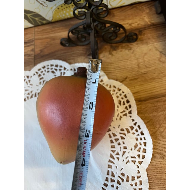 Vintage Small Ceramic Peach, Artist Rendition For Sale - Image 4 of 7