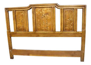 Drexel Heritage Fruitwood Chinoiserie Queen Size Headboard