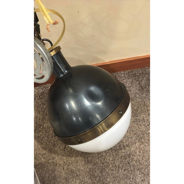 1990s Thomas O'Brien Hicks Large Pendant in Bronze For Sale - Image 9 of 10