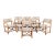 Vintage McGuire Antalya Dining Chairs in Bamboo & Laced Rawhide For Sale