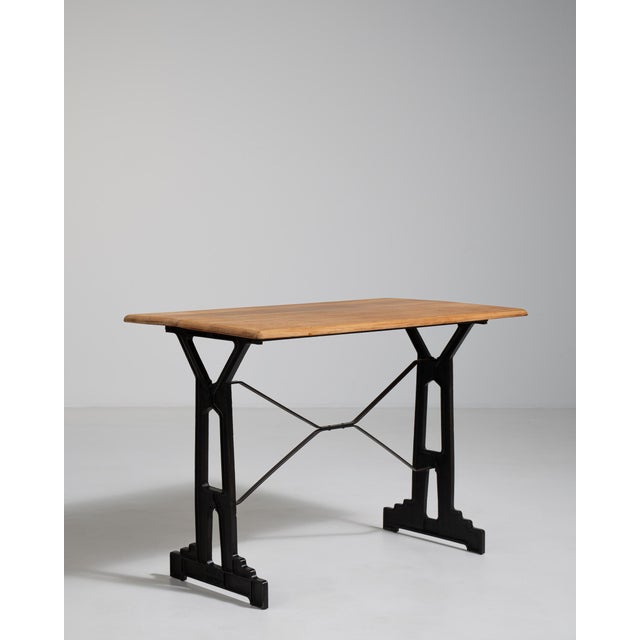French Cast Iron Bistro Table, Antique, France, Early 20th Century For Sale - Image 3 of 12