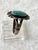 Vintage Navajo Style Turquoise Sterling Silver Ring Size 6 For Sale - Image 4 of 5