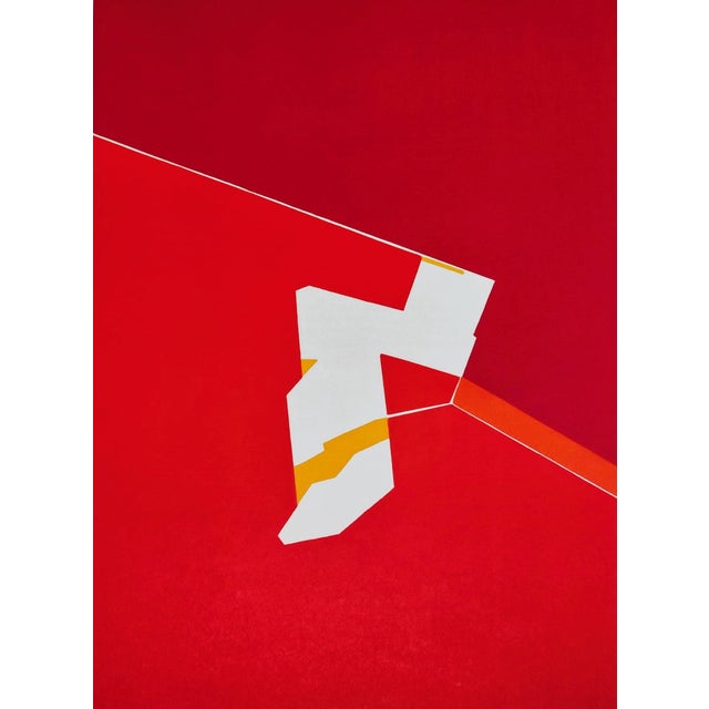 Pablo Palazuelo, Abstraction in Red, 1970, Original Lithograph For Sale