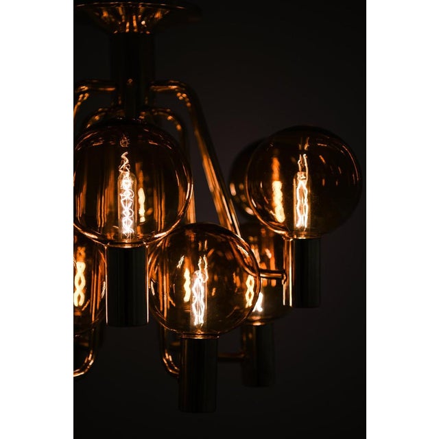 Metal Ceiling Lamp attributed to Hans-Agne Jakobsson, 1960s For Sale - Image 7 of 11