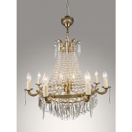 Metal 20th Century French Waterfall Chandelier, 1930s For Sale - Image 7 of 7