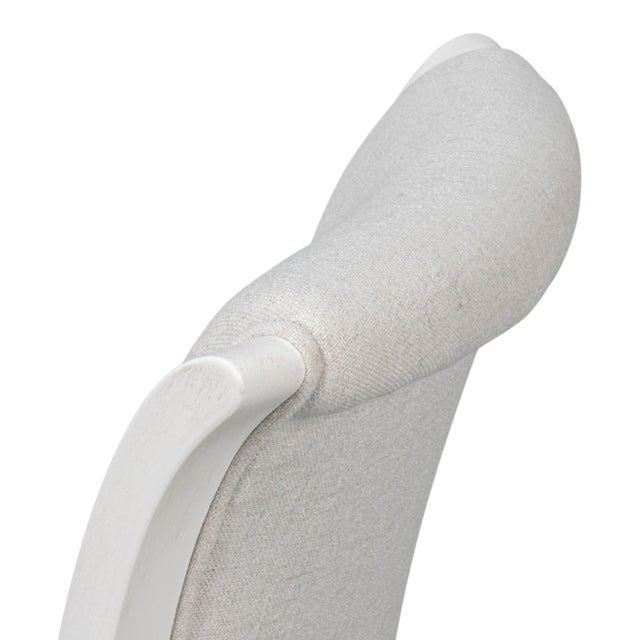Klismos Dining Chairs in White with Cream Seats, Sets of 2 For Sale In Raleigh - Image 6 of 11