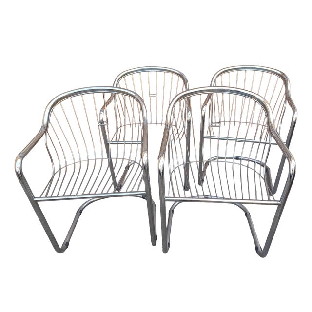 Vintage Italian Sabrina Chairs by Gastone Rinaldi for Rima, 1970s, Set of 4 For Sale