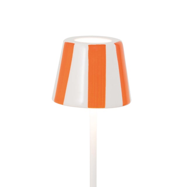 Zafferano Ceramic Orange Striped Shade for Poldina Micro Lido Lamp For Sale In New York - Image 6 of 6