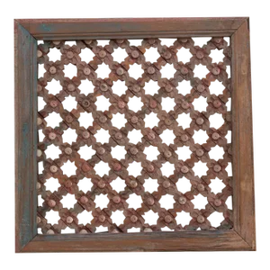 Antique Weathered Star Lattice Panel