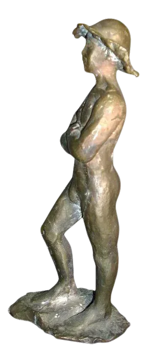 Early 20th c. Provincetown School Bronze Sculpture - Figure of a Boy