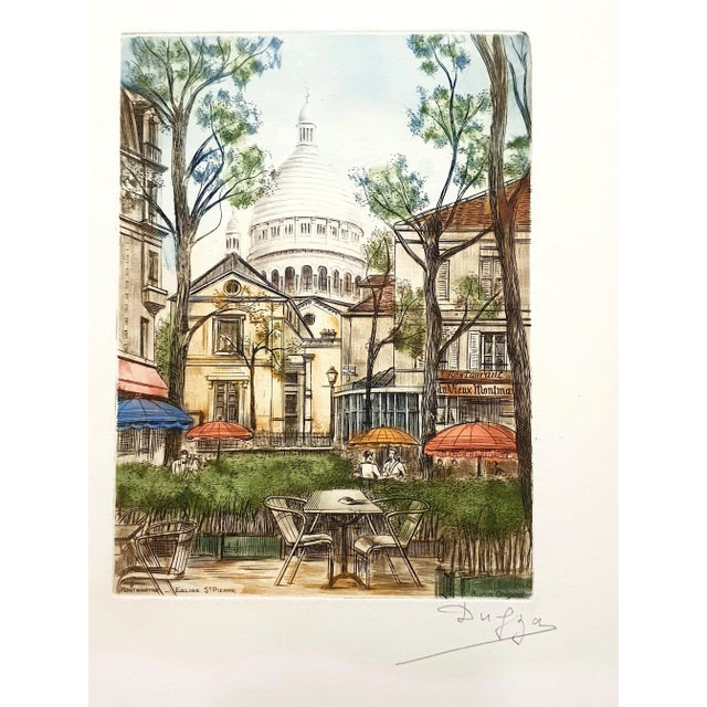 Dufza, Paris Montmartre, 1940, Etching For Sale
