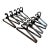 Set of 10 1970’s Modernist Black Plastic Hangers Attributed to Finnish Designer Maija Ruoslathi For Sale
