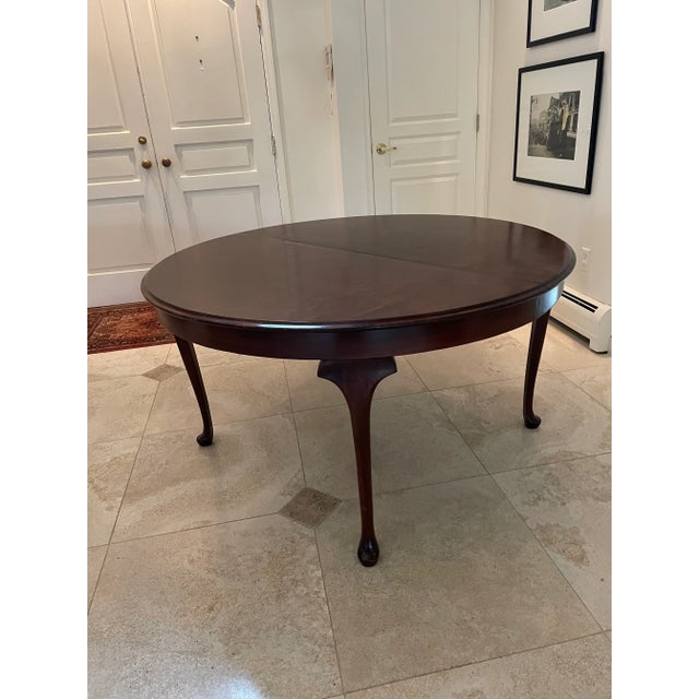 Vintage Queen Anne Round Dining Table For Sale - Image 9 of 12