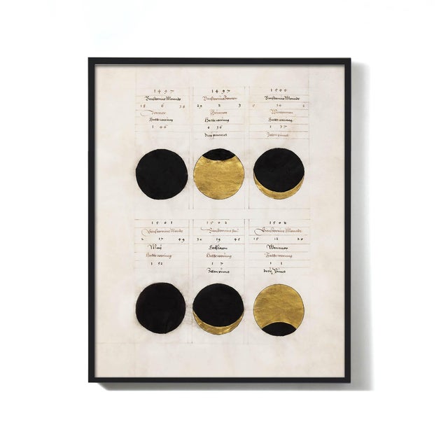 Gold Antique Eclipse Phases Set of 3 Prints – 16" X 20" For Sale - Image 8 of 18