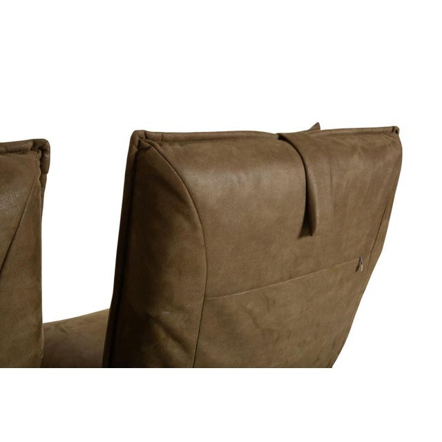 Free Motion Epos Leather Two-Seater Olive Green Mustard Electric Function Sofa from Koinor For Sale - Image 14 of 18